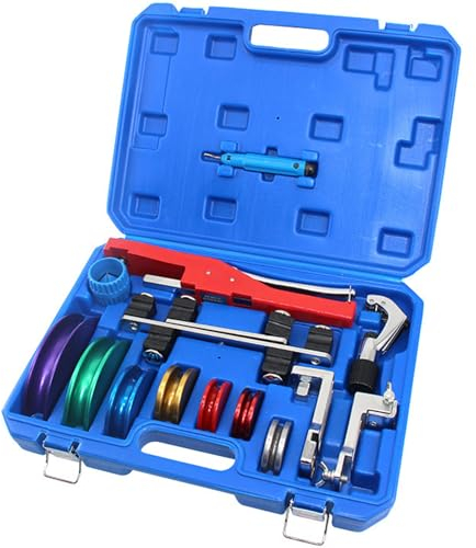 Jargrovs Tube Bender,Manual Copper Pipe Bender 6~22mm (1/4 '' - 7/8 ''),Tube Bender 0-90° Bending Range with Reverse Bending Attachment and Deburring by Tube Cutter