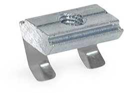 Ganter Normelemente | Nutensteine mit Feder | 10 Stück | für Aluprofile | GN 50B-8M8-F-SZ | Nutbreite 8mm | Gewinde M8