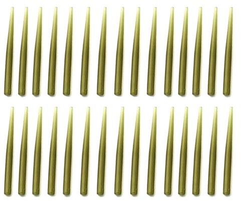 GRASAKY elastisches Gummi 30PCS Karpfen Angeln Anti Tangle Sleeve Zubehör for Angelschnur Schutz Hubschrauber Rig Schläuche Haken Drehbare Anschluss Hülse Abfluss elastisch (Color : 30PCS-58mm)