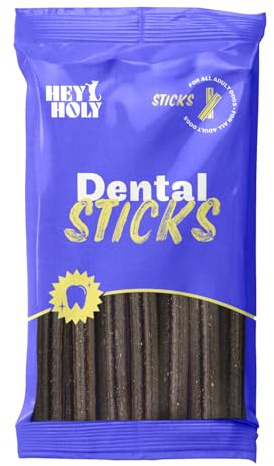 HEY HOLY Dental Sticks für Hunde | 8x180g Hundeleckerli zur täglichen Zahnpflege | Schutz für Zähne & Zahnfleisch | 100% natürliche, getreidefreie Inhaltsstoffe (56 Sticks)