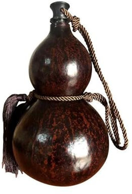 Chinese Mythology Gourd Wine Jug, ornamenti portatili per vino da esterno adatti per viaggi in campeggio all'aperto (1000ml,Marrone)