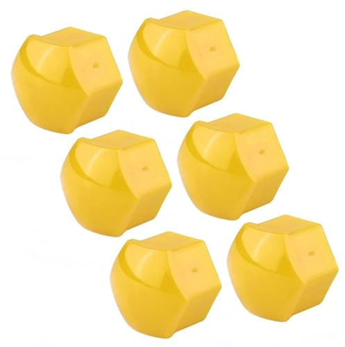 Denash Tapas para Tuercas de Rueda de Coche de 19mm, Tuerca de Rueda de Fácil Instalación para Cubierta Protectora de Filtro de Aire para Todos los Tornillos de 19mm (Yellow)