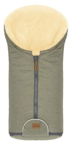Fillikid Baby Fußsack Pamir & Windel Blaubär | Winterfußsack für Kinder | Lammfellfußsack für Babyschale, Kinderwagen & Buggy | warmer Fußsack mit echtem Lammfell | ab Geburt