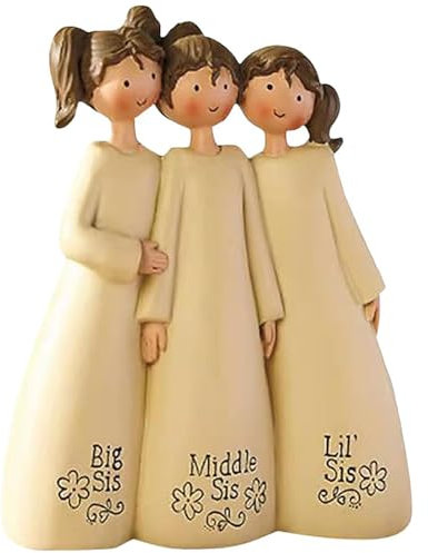 Angel Figurine Ornament,12cm Angel Figure of Friendship Forever,Sisters and Best Friends Figurinese,Three Angel- Sisters Figurine,Home Decorative Gift to Show Friendship, Blessing,Christams