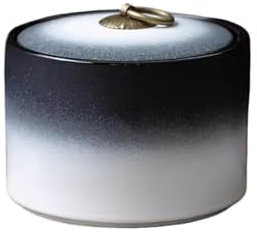 RUNZE765Z aschenbecher für draussen Rauer schwarzer Keramik-Aschenbecher, kreativer Wohnzimmer-Ornament, Keramik-Aschenbecher for Zuhause mit Deckel, Trend-Mode-Aschenbecher aschenbecher mit Deckel