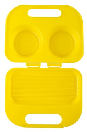 Stampo per omelette da colazione, adatto al microonde, con 2 cavità, adatto al microonde, lavabile in lavastoviglie, facile da strapazzare, per preparare uova fritte