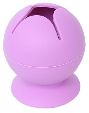 Lebartm Desktop Organizer Silikon Makeup Pinselhalter Mehrzweck-Stifthalter Abfall Diamantsammler Mülleimer Aufbewahrungsbox für Pinsel, Kunstzubehör, Malpinsel und Kunsthandwerk-Kreis Lila
