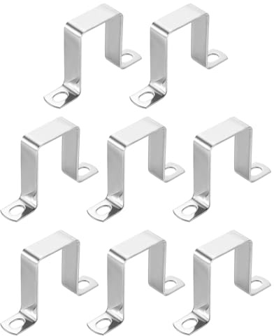 QUARKZMAN 8pz Morsetto a Sella a U, 40x60mm Fascette Stringitubo in Acciaio Inossidabile 304 Morsetti per Tubi per Porta Battente Chiusa Supporto Barra per Fissare Condutture Cavi