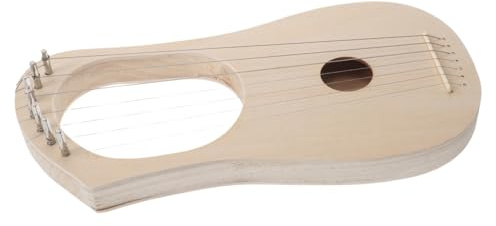 VICASKY Selbstgemacht Holzleierharfe 7-saitig Leier Bausatz für Anfänger Kinder Bastelset mit Anleitung Musikinstrument Holzspielzeug für Familienmusik Unterricht