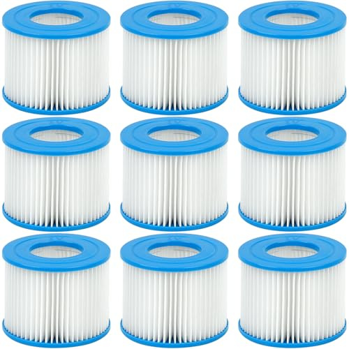 YADOBIG SPA Filter Vi, Compatible con Bestway, Lay-Z SPA, Intex, Coleman SaluSpa 90352E (9 Piezas)