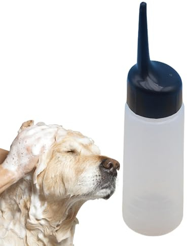 Schampo blandflaska för husdjur, 150 ml, återanvändbar gnissdispenser med | tydlig skala för bad och skötsel, professionell hundschampo utspädningsflaska för enkel användning