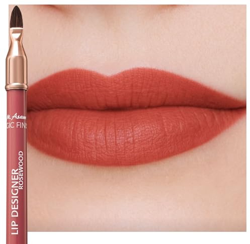 M. Asam MAGIC FINISH Lip Designer Rosewood (0,28g) - Langanhaltender Lipliner Für Präzise Lippenkonturen, Wasserfest & Kussecht, Cremige Textur, Integrierter Pinsel Für Definierte Lippen