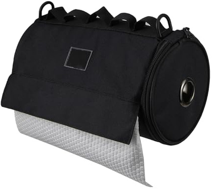 Bolsa de viaje para toallas de papel, soporte para toallas de papel de camping, bolsa de almacenamiento portátil para paños de cocina, organizador de toallas para colgar con gancho, soporte compacto
