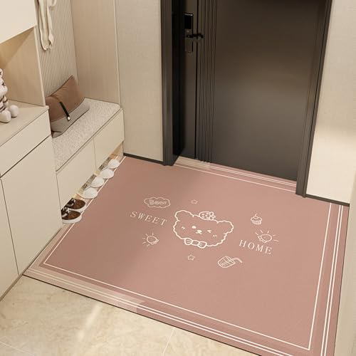 Alfombra Cocina 50X80Cm+50X160Cm Rosa Blanca Modernas Lavables Alfombras De Cocina Antideslizantes, Antiincrustante, Duradero,Anti Fatiga para Salón, Dormitorio,Baño, Pasillo
