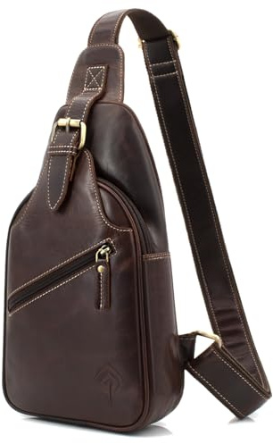 JOREY Herren Leder Umhängetasche Echtleder Robuste Crossbody Bag | Echtes Rindleder