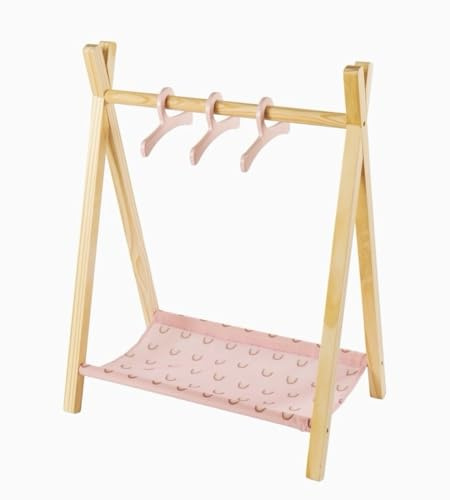Ivy & Lily Wooden Dolls Clothing Rail, 50 x 29.7 x 65 cm, Gift for Children