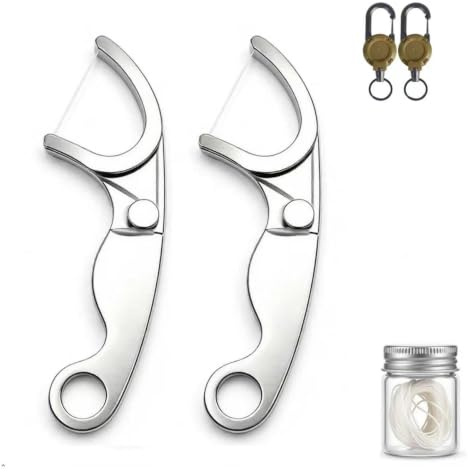Rostfri Tandtrådshållare – Bärbart Återanvändbart Flossverktyg(2PCS)