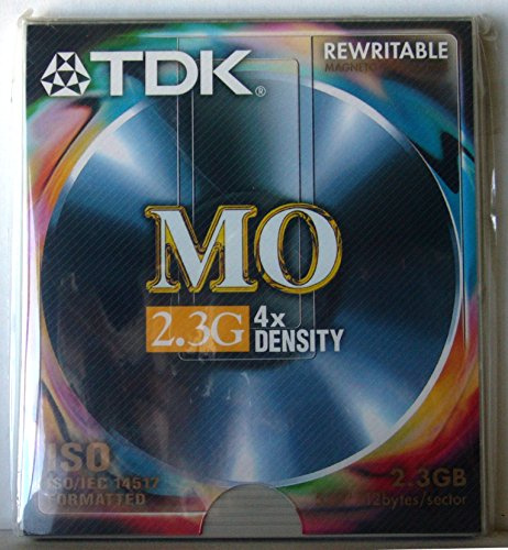 TDK Magneto Optical Disk, 2.3 GB Cartridge, 512 Bytes/Sec, 5.25 Form Factor, REWRITABLE
