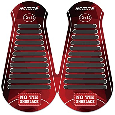 HOMAR Lacci Scarpe Elastici Senza Nodo Stringhe Impermeabile con Multicolore per Bambini e Adulti Scarpe da Ginnastica Stivali e Scarpe Casual Lacci di Gomma