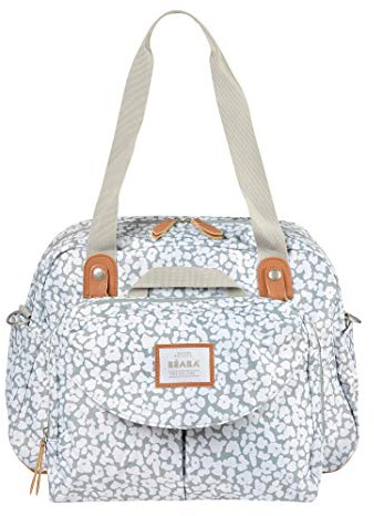BEABA, Sac à Langer Genève II, Modulable, Grande contenance, Rangements multiples, Pochette avant amovible, Matelas, Pochette repas isotherme, Système attache poussettes, Cherry Blossom