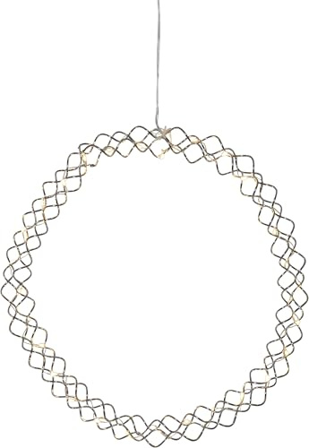 Star Hoop LED-Kranz, Metall, Chrome, ca. 30 cm Ø