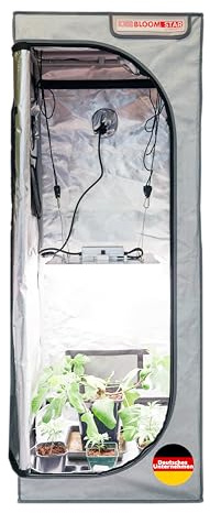 Bloomstar by Crescience Growzelt Box S 60x60x160 cm – Kompaktes Indoor-Zelt mit 1680D Gewebe, reflektierendem Mylar, stabilem Metallrahmen, ideal für Homegrow & Hydrokultur