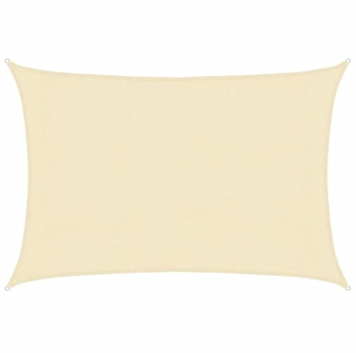 vidaXL Toldo de Vela Crema HDPE 160 g/m² 3x4 m