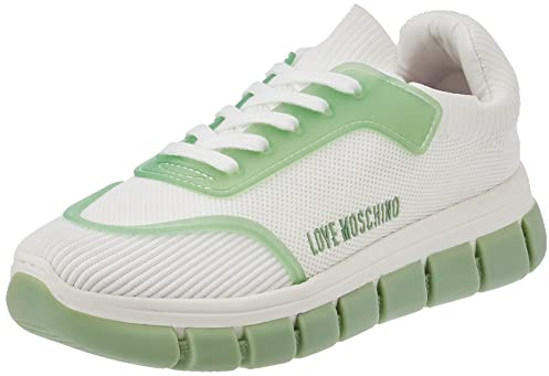 Love Moschino Kvinnor sneakers Oxford sko, Vit - 39 EU
