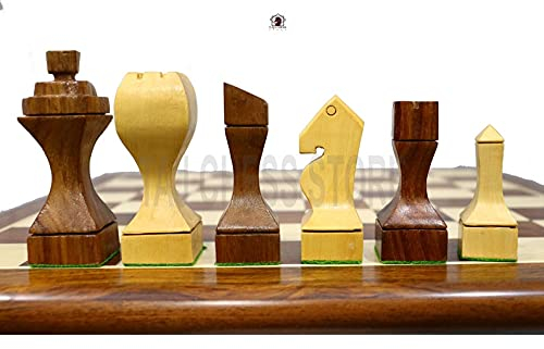 Taj Schachfiguren aus Holz, modernes Design, einzigartiges Schach-Set ohne Brett