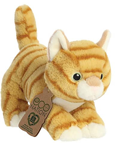 Aurora, 35048, Eco Nation Orange getigerte Katze, 21cm, Plüsch, Orange