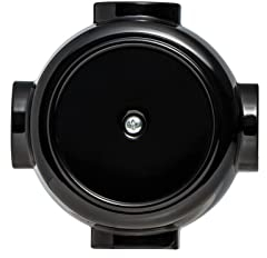 Boîte de dérivation vintage - Montage en saillie - Noir - 80 x 40 mm - Ronde - Rétro (boîte de dérivation noire)