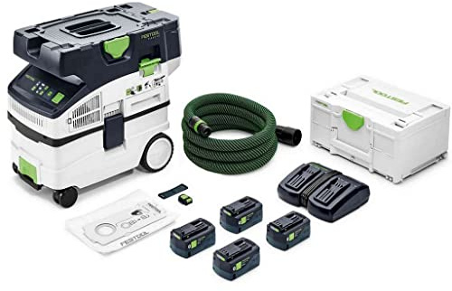 Festool Akku-Absaugmobil CTMC MIDI I-Plus CLEANTEC 18 V | Staubklasse M – mit Hauptfilter, SELFCLEAN Filtersack, Saugschlauch, Fernbedienung & Energie-Set
