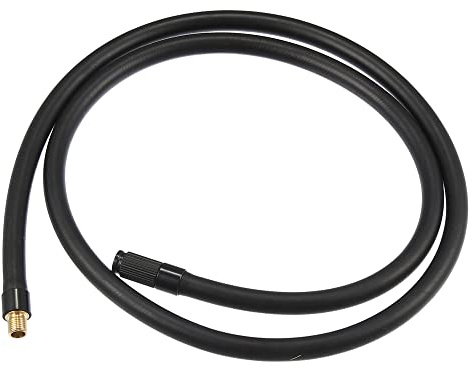 QUARKZMAN Reifen Inflator Verlängerungsschlauch Adapter Schwarz 1 STK | Kupfer & Gummi, Quick Connect, Gewinde M8 x 0.8, Schlauch 1m, Adapter 18x10mm, Für Fahrrad