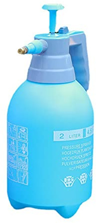 CHEOTIME Sprühflasche, 2 L Wasser Sprühflasche Kunststoff Gießtopf Verdickter Wassersprüher Drucksprüher Pflanzen mit Hohem Luftdruck für Die Gartenbewässerung (Blau)