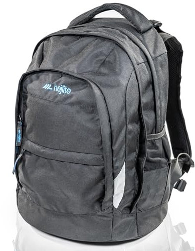 hejlite Schulrucksack Teenager ab 5. Klasse [ergonomisch leicht] schwarz 30 l | Made in Germany | Schulranzen Jungen 5 Klasse | Schulrucksack Jungen | Schulranzen Mädchen 5.Klasse | Schultasche
