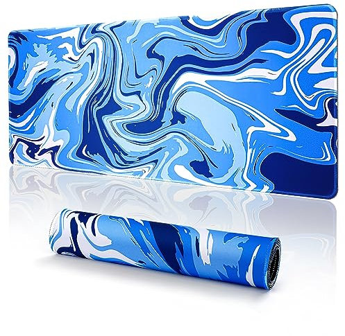 YUWLDD Large Mouse Pad (31.5 x 11.8 x 0.12 inch) Gaming Desk Mat with Anti-Slip Rubber Base for Office & Home, Washable Japanese Design