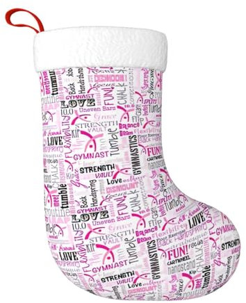 WURTON Weihnachtsstrümpfe, Weihnachtsstrumpf, Weihnachtsstrumpf, Weihnachtsstrumpf, Weihnachtsdekoration, Rosa