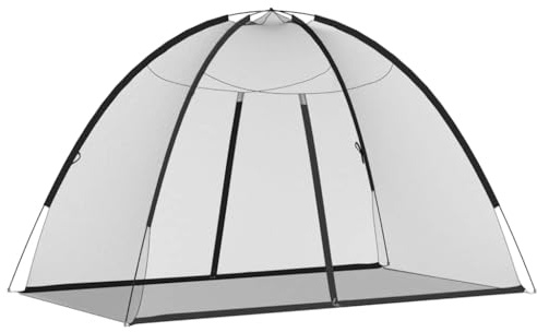 vidaXL Moskito-Netzzelt Mongolisch 220 Schwarz 200x120x130 cm