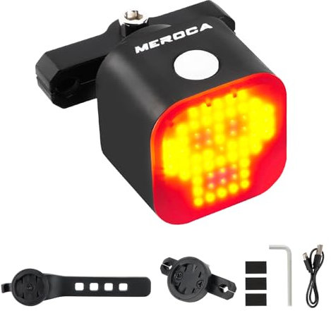 TINGSING Smart Rear Bike Licht Bremse Sense Bike Rücklicht USB-C Wiederaufladbare LED Lampe mit Wasserdicht/Anti-Diebstahl-Funktion/13 Flash Modi Fahrrad Zubehör für Nachtwarnung Radfahren Sicherheit