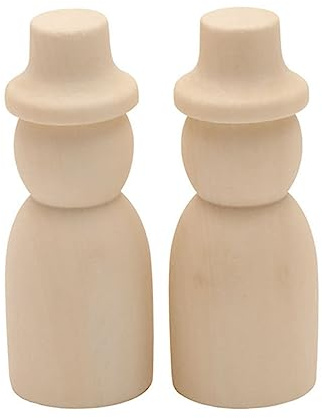 SHINEOFI 10stücke Holzfarbe Junge Mädchen Diy Bemalt Holzfiguren Mit Hut Schmücken Puppen Figuren Bastelset Holzchips Für Kreativprojekte