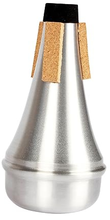 COOPHYA Aluminiumlegierung Trompeten-dämpfer Straight Mute Stummgerät Für Blasinstrumente Präzise Korkverstärkung Langlebig Übungszubehör Für Anfänger Und Profis