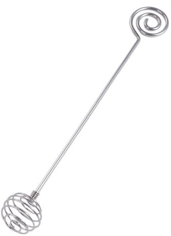 Cucchiaio per miele, in acciaio inox, a doppia testa, manico lungo, cucchiaio per mescolare barattoli di miele e sciroppo (spirale)