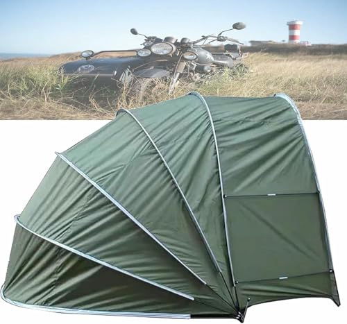 VYUJHNBG Tenda da tettoia per Moto, Copertura per Garage a Guscio Semi-Spirale, Tenda Versatile per Bici, Tenda da tettoia per Moto sospesa, per Il deposito di Moto