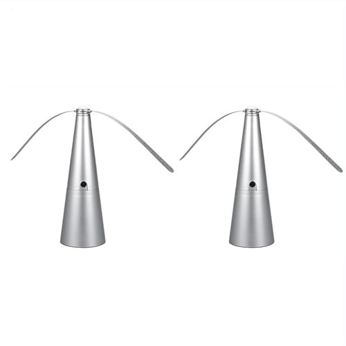 2PCS Ventilateur Anti Mouche De Table Rechargeable, Chasse Mouche De Table, Repousse Mouches, Ventilateur Insectes Table, Anti Mouches Pour La Maison Intérieure, Le Patio De Jardin Extérieur