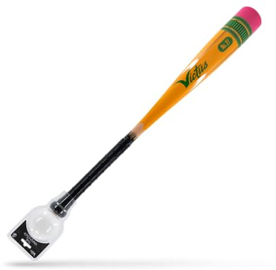 Victus Yardstick, mazza da baseball in plastica per bambini con palla in plastica personalizzata, per uso su tappeto erboso o erba, canna da 6,5 cm e impugnatura morbida al tatto, set da baseball