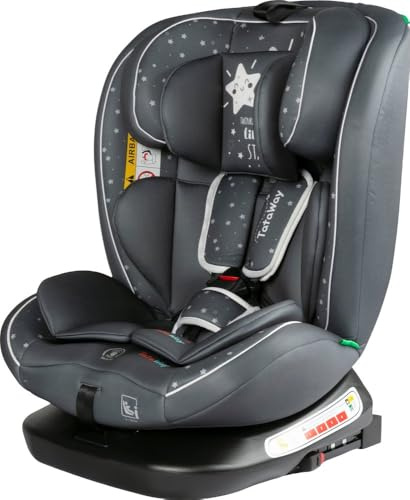 Tataway Seggiolino Auto I-Size 40-150 cm, Seggiolino Auto Per Bambini Girevole a 360°, con Agganci Isofix, Gruppo 0-1-2-3, ca. 0-12 anni (0-36 kg), Regolabile in Altezza, Reclinabile