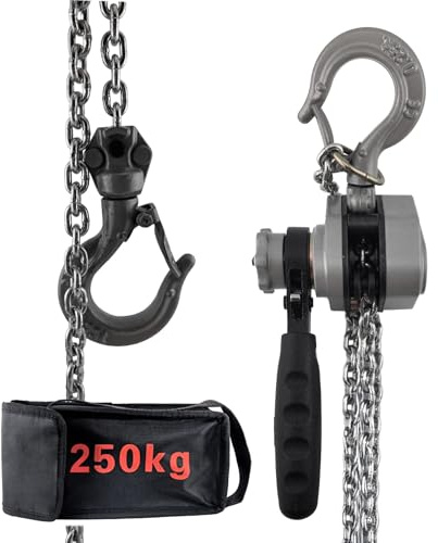 Elevango Hand Chain Hoist, 1/2 Ton (1100 Lbs) Capacity, 5 FT Lift, Manual Chain Block with G80 Alloy Steel Chain & 2 Heavy Duty Hooks, for Garage, Warehouse, Construction