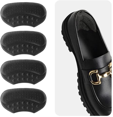 HAISHANG 4 Pezzi Cuscinetti Tallone, 6mm Inserti per Scarpe Troppo Grandi con Imbottitura in Spugna e Gel Antiscivolo, Riduzione di Attrito, Proteggi Tallone per Scarpe Uomo Donna