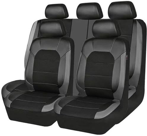 HZEXTKWD Auto Sitzbezüge Set Für Audi Q3 Sportback，Vorne Hinten Autositz Schonbezug Leder Sitzbezug Atmungsaktiv Bequem Autositz Innenraum Zubehör,B/Gray