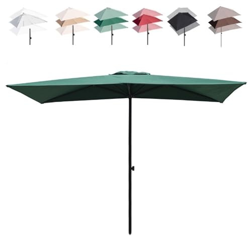 Height Adjustable Patio Umbrella - 2m 2.5m 2.7m Wall-Mounted Half Parasol for Outdoor Garden Balcony & Backyard - UV Protection Shade Solution